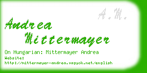 andrea mittermayer business card